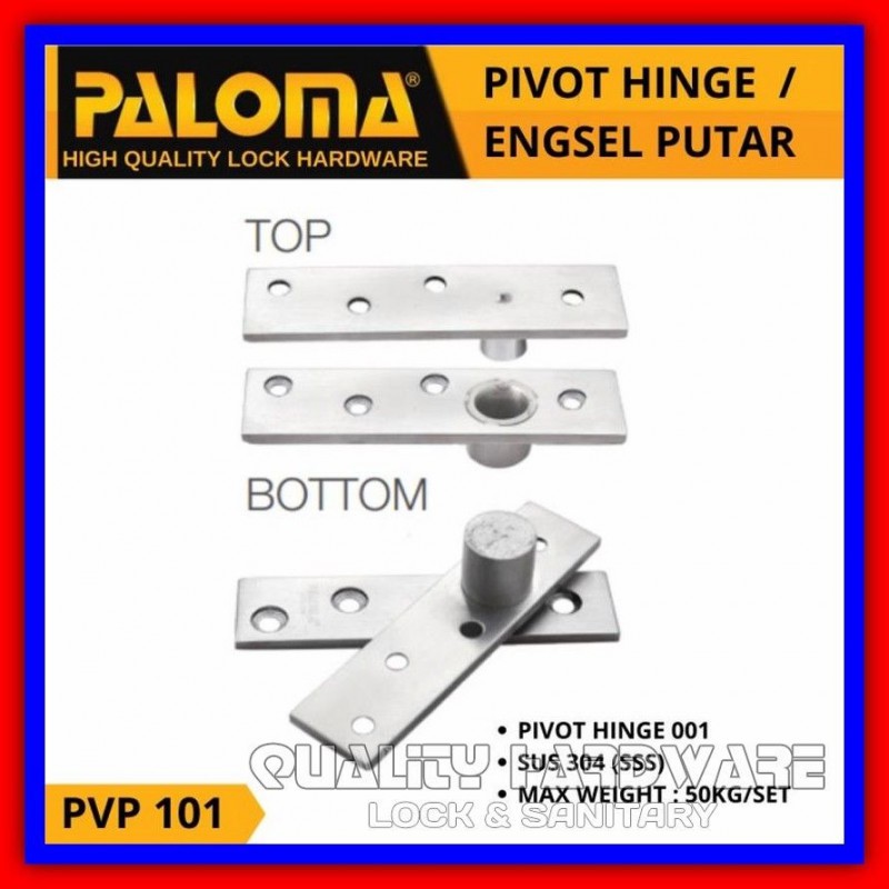 Jual Engsel Pivot Pintu Paloma QHPVP 101 Engsel Putar Stainless SSS Pivot Hinge Bawah Murah