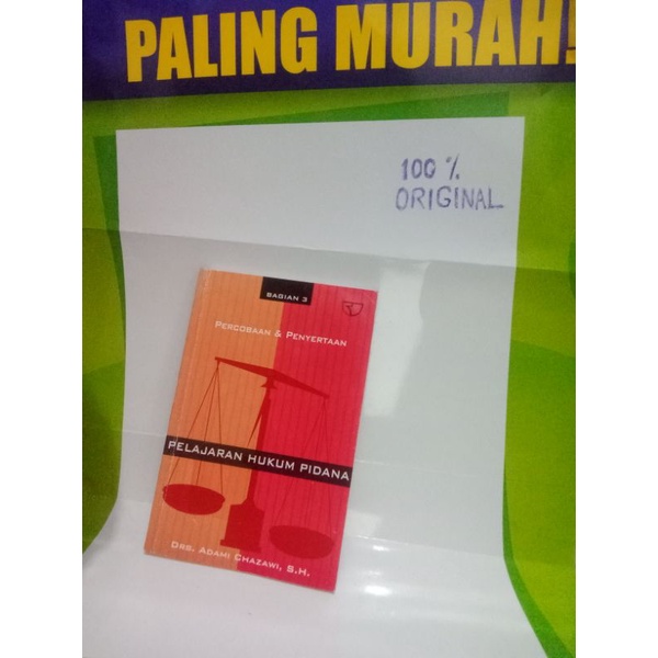 Jual Buku Original Percobaan Dan Penyertaan Pelajaran Hukum Pidana ...