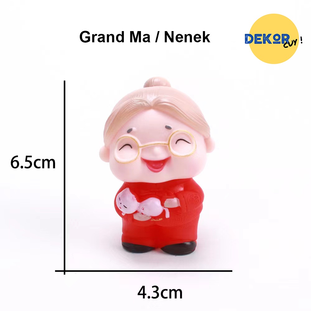 Jual TOPPER KUE ORNAMEN CHINESE FIGURE KAKEK DAN NENEK TOPPER BUAH CINA