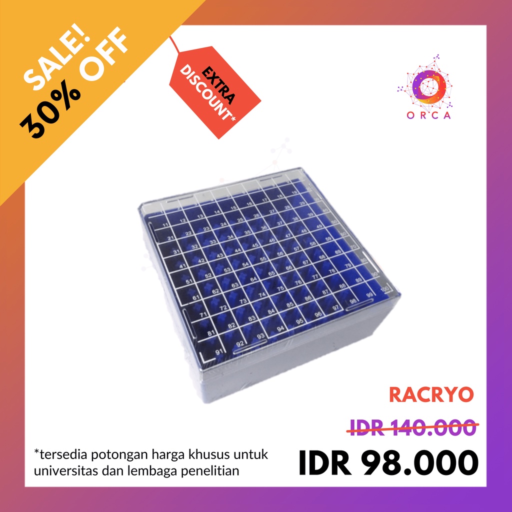 Jual Cryo-Tube Rack - Rak cryotube tabung krio PCR kriopreservasi ...