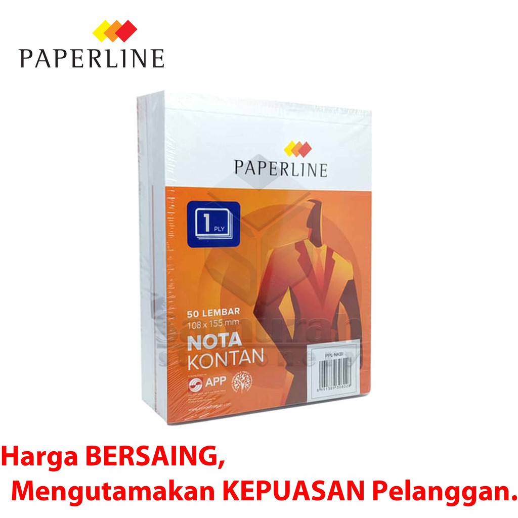 Jual Buku Nota Kontan Paperline Kecil 1 Ply / Bon Rangkap 1 / Nota PPL ...