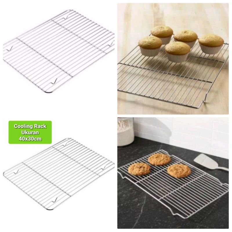 Jual cooling rack ukuran 40x30/rack pendingin kue | Shopee Indonesia