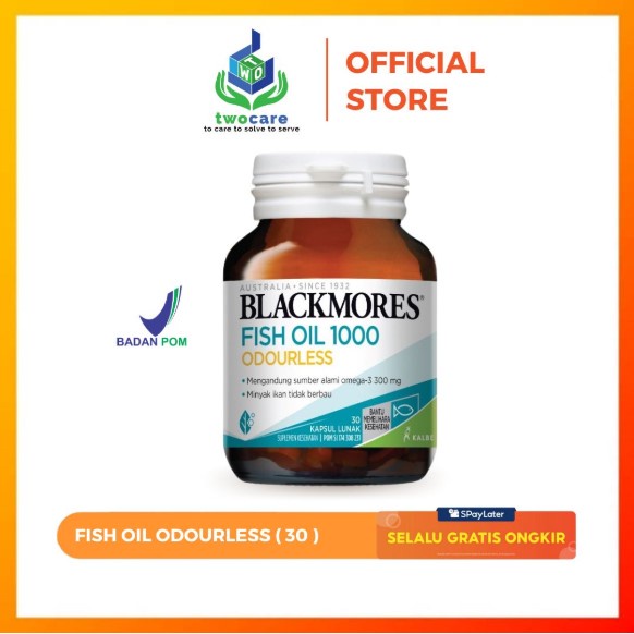 Jual BLACKMORES ODOURLESS FISH OIL 1000mg BPOM KALBE 30 kapsul
