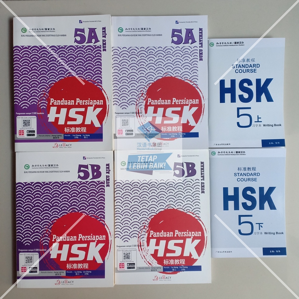 Jual Paket Buku HSK 5 Panduan Persiapan & Writing Book (6 Jilid + QR ...