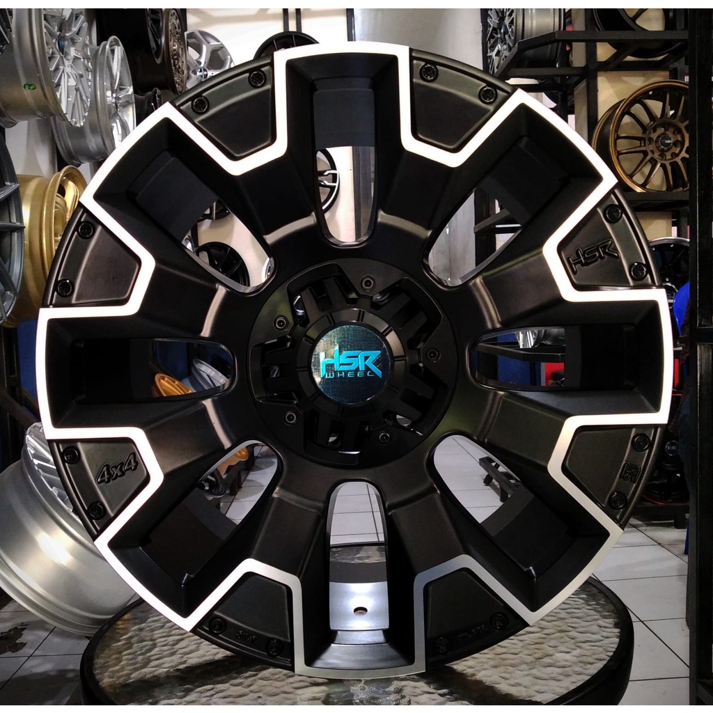 Jual Velg mobil Racing HSR DOLASI Black Toyota Fortuner Pajero sport ...