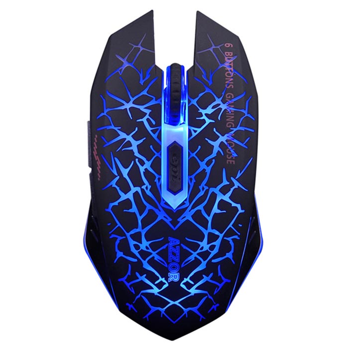 Jual AZZOR Wireless Gaming Mouse Silent 2400 DPI - Blue - Mouse Gaming ...