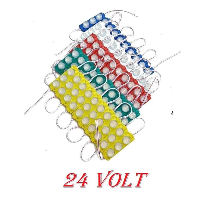 LAMPU LED MODUL 3 MATA BESAR SMD 3030 7520 24V 24VOLT 24 V VOLT 3 WATT VARIASI MOTOR MOBIL ETALASE