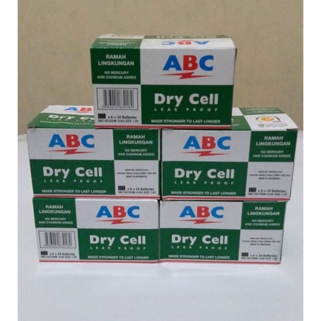 Jual Baterai ABC AA/R6 Hijau Isi 24pcs (1 BOX) | Shopee Indonesia
