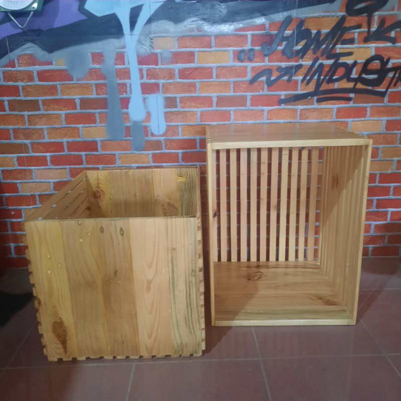 Jual wooden crate kayu jati belanda / box peti kayu Shopee Indonesia
