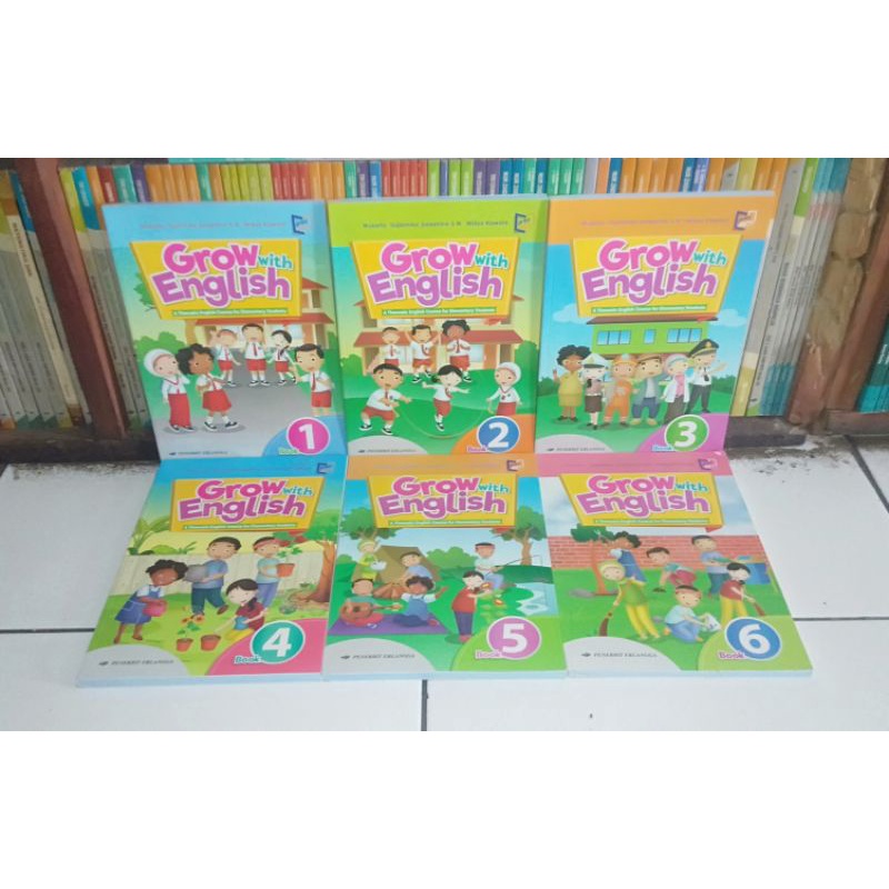 Jual Grow With English kelas 1 2 3 4 5 6 SD - Erlangga | Shopee Indonesia