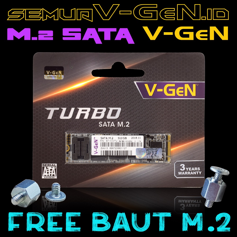 Jual V Gen Ssd M2 Sata 128gb 256gb 512gb 1tb 2tb Turbo M2 128256512 Gb1 Tb2 Tb Vgen 2280 7251