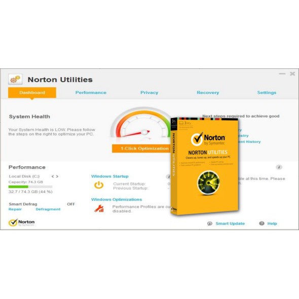 Norton Utilities Premium Disabled