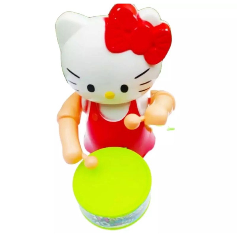 Jual mainan Doraemon hello Kitty pukul drum bergerak mainan