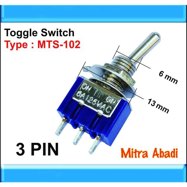 Jual Saklar Toggle/Toggle Switch MTS-102 3 PIN 2 Arah ON-ON | Shopee ...