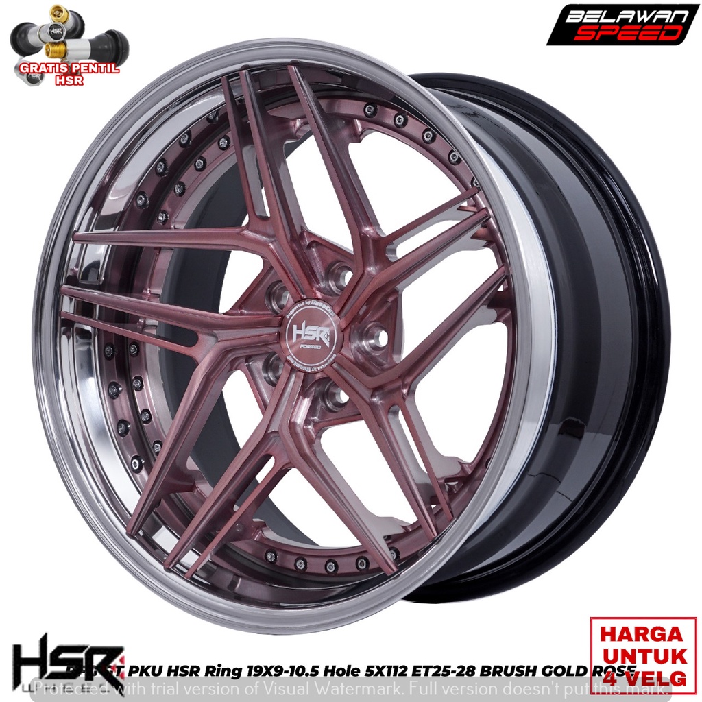 Jual VELG MOBIL RACING RING 19 HSR RFG GT PKU 3PC PCD 5X112 UNTUK ALL ...