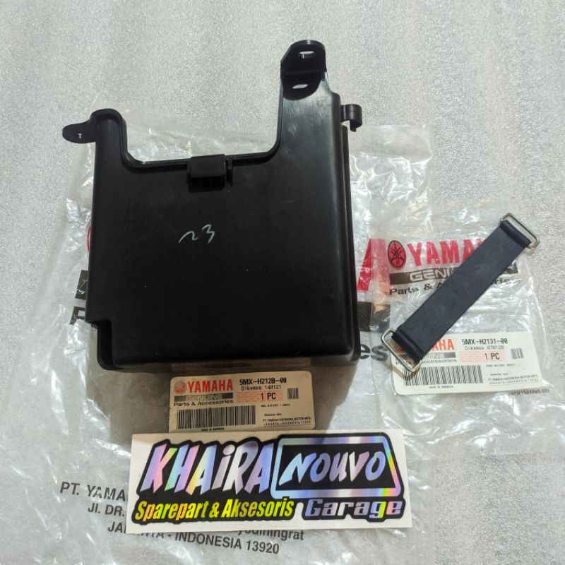 Jual Box aki nouvo dan karet aki nouvo original set tempat aki nouvo
