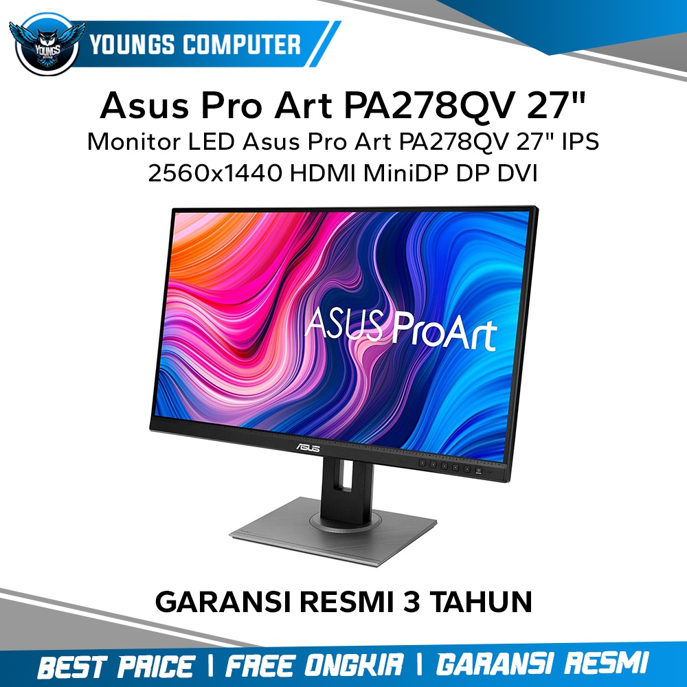 Jual Led Asus Pro Art Pa278qv 27 Ips Wqhd 100 Srgb Monitor Editing Shopee Indonesia 5839