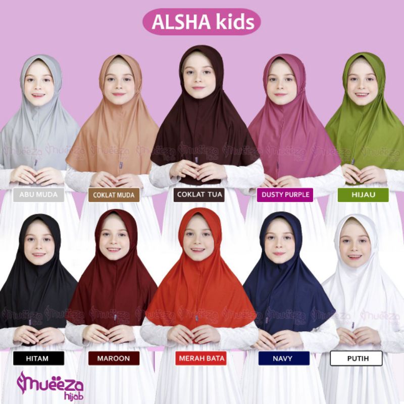 Jual Kerudung Anak Sekolah TK SD Jilbab Instan Bergo Serut Alsha ...