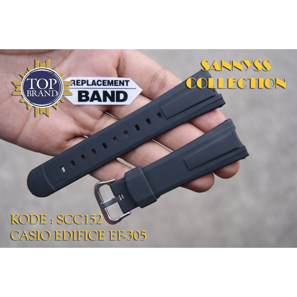 Jual STRAP TALI JAM CASIO EDIFICE EF 305 EF 305 EF305 HITAM