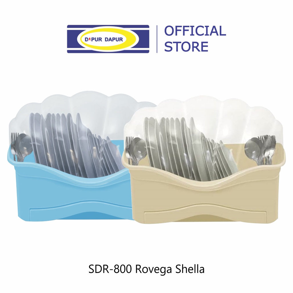 Jual ROVEGA SDR-800 Rak Piring Plastik Premium Dish Rack Shella KREM ...