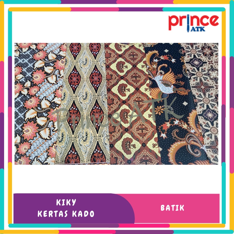 Jual 10 Lembar KERTAS KADO BATIK MERK KIKY UKURAN 63X48 CM Shopee