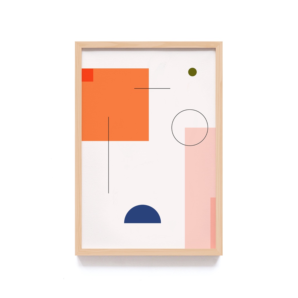 Jual Poster Wall Decor Art Print Minimalis Frame Kayu Dekorasi Dinding ...