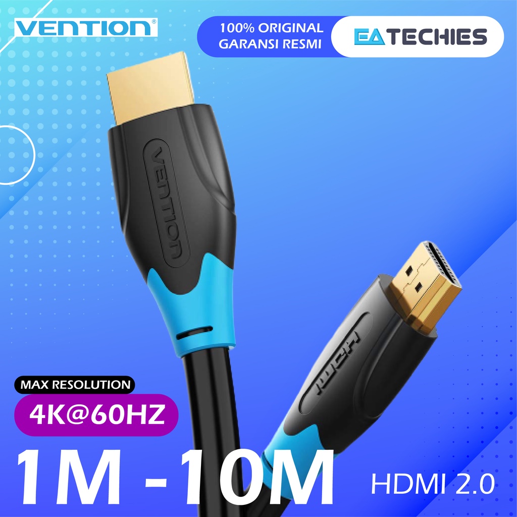 Cabo HDMI Flat Vention 2.0 4K - 75cm Gamer Monitor PC PS4 Xbox