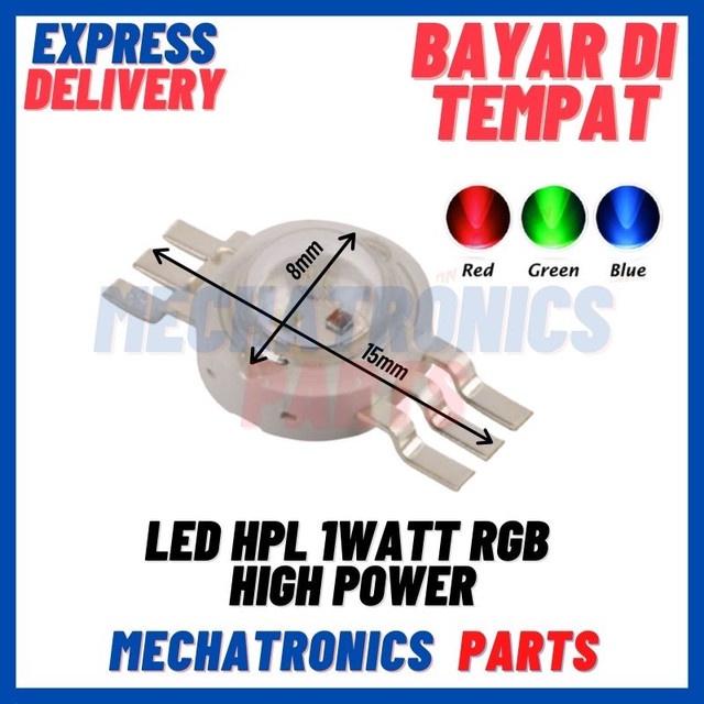 Jual [DSP-9461] LED HPL 1WATT RGB HIGH POWER | Shopee Indonesia