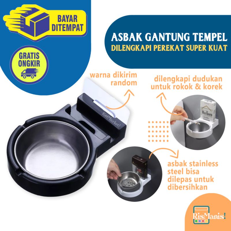 Jual HANGING TOILET ASHTRAY - Asbak Rokok Stainless Steel Gantung ...