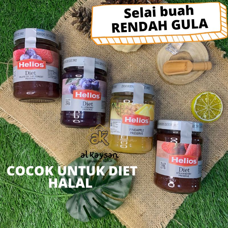 Jual SELAI BUAH HELIOS DIET PRESERVE RENDAH GULA HALAL 280GR Shopee