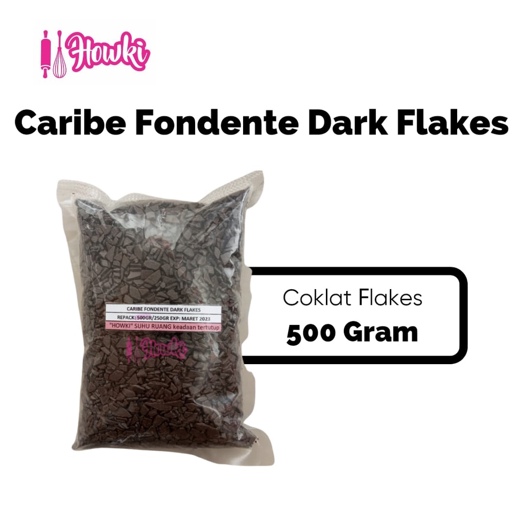 Jual Dels Caribe Dark Flake Repack 500gr Topping Coklat Shopee Indonesia