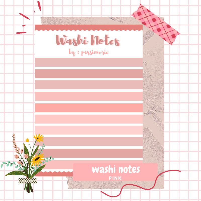 Jual Washi Notes Sticker Passionerie Aesthetic Journal Bujo Bullet ...