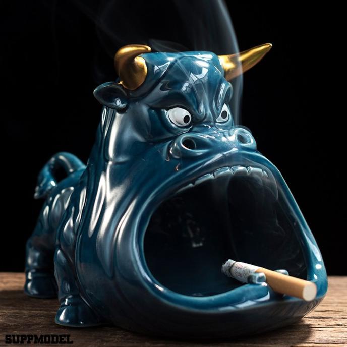 Jual Asbak Rokok Bentuk Sapi Kartun Bahan Keramik Kapasitas Besar Untuk ...