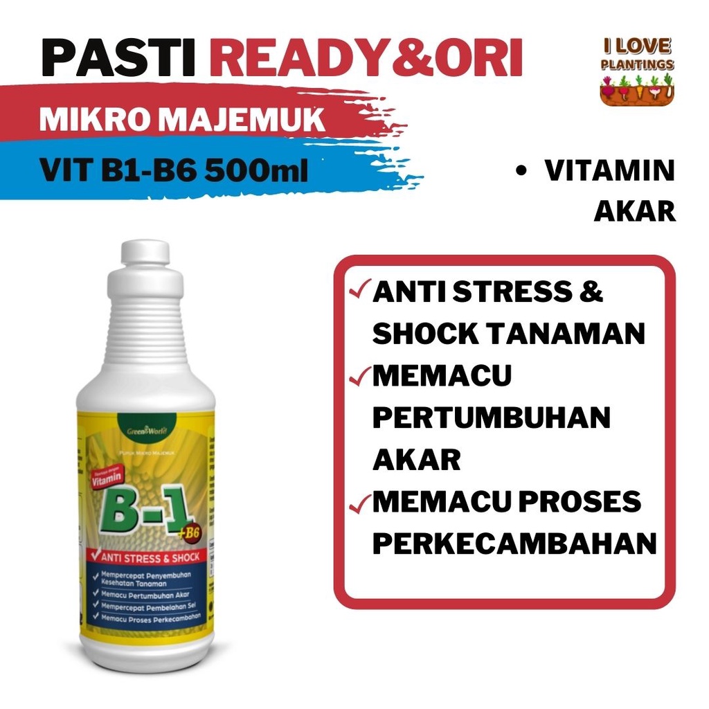 Jual Vitamin B1-B6 Untuk Tanaman 500ml | Shopee Indonesia