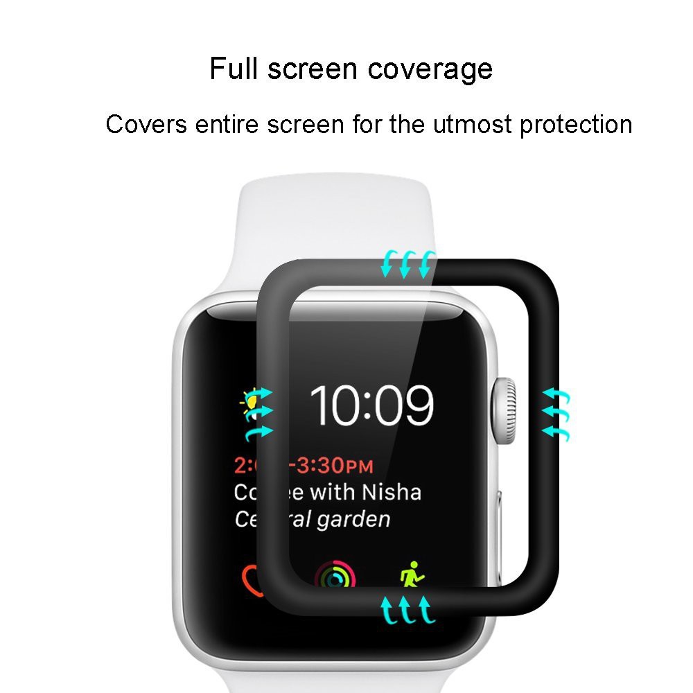 Jual Tempered Glass Apple Watch Series 2 3 38mm 42mm Series 4 40mm 44mm Anti Gores Kaca Full Cover Shopee Indonesia