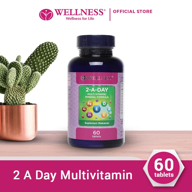 Jual Wellness Multivitamin/Mineral 2-A-Day - 60 Tablets | Shopee Indonesia