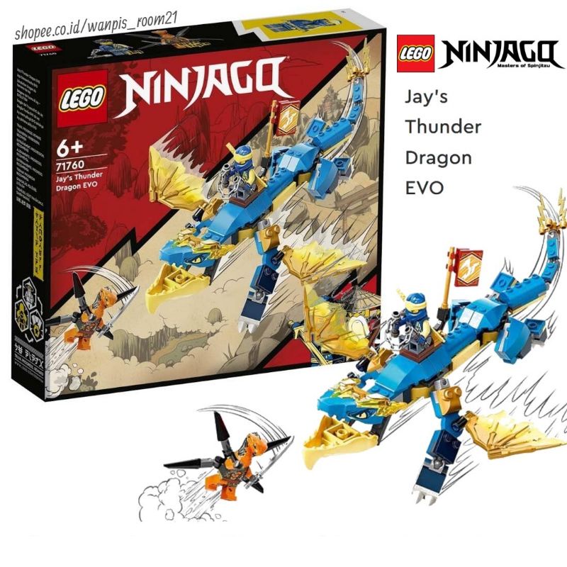Jual LEGO 71760 Ninjago Jay's Thunder Dragon EVO - Lego Ninjago ...