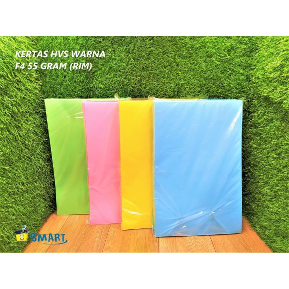 Jual KERTAS HVS WARNA F4 55 GRAM (PACK) | Shopee Indonesia