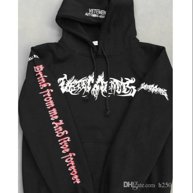Jual REAL PICT HOODIE VETEMENTS METAL PENTAGRAM VETEMENTS PENTAGRAM HIVER 2017 Shopee Indonesia