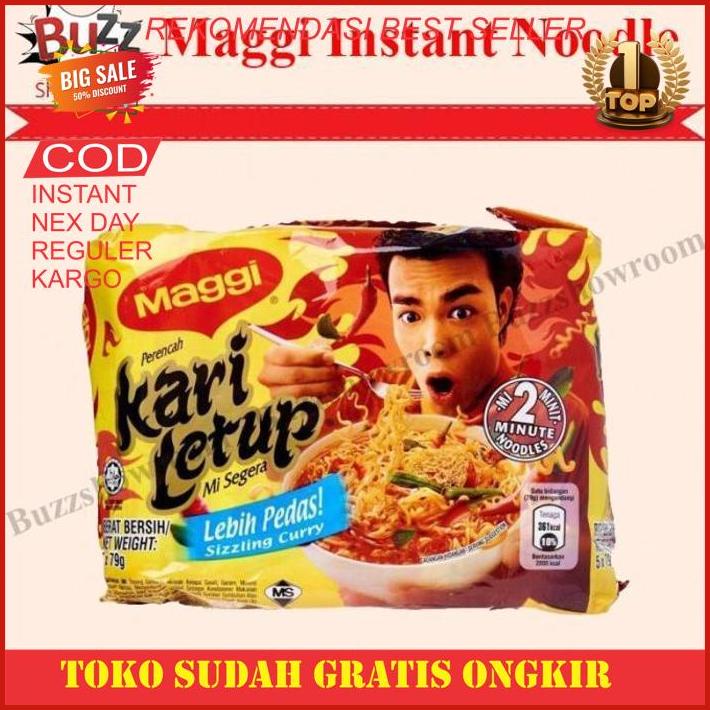 Jual Maggi Kari Letup Sizzly Curry Instant Noodle Mie Kuah Ramen Halal Rekomendasi Shopee