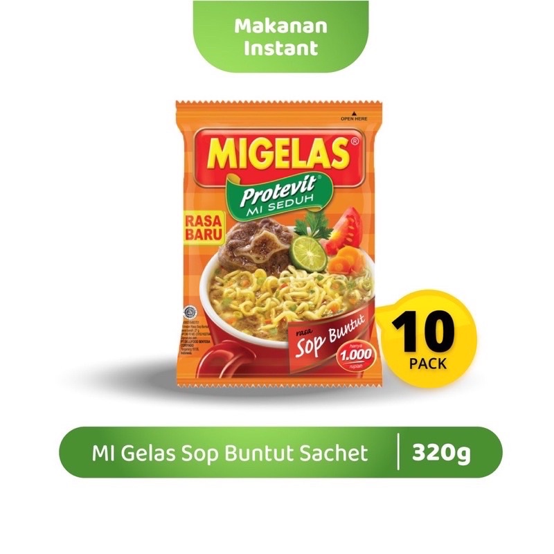 Jual Migelas Mie Gelas Sop Buntut 10 Sachet Mie Instant Shopee Indonesia 8946