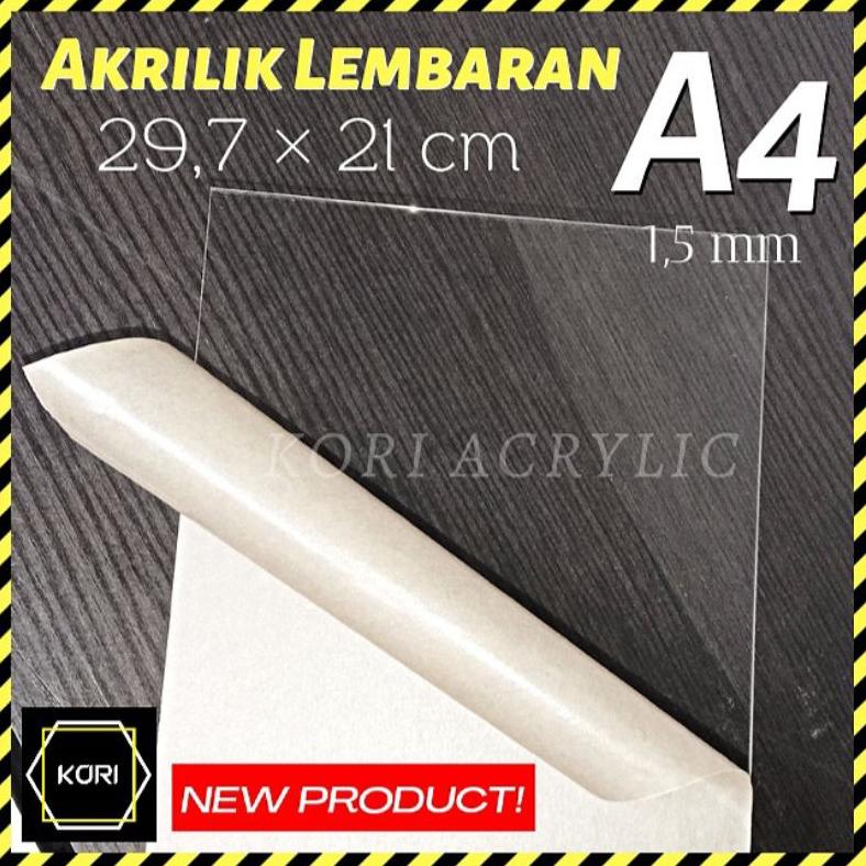 Jual [(BAYAR DITEMPAT) Akrilik Acrylic Lembaran A4 1,5 Mm Bening 29,7 X ...