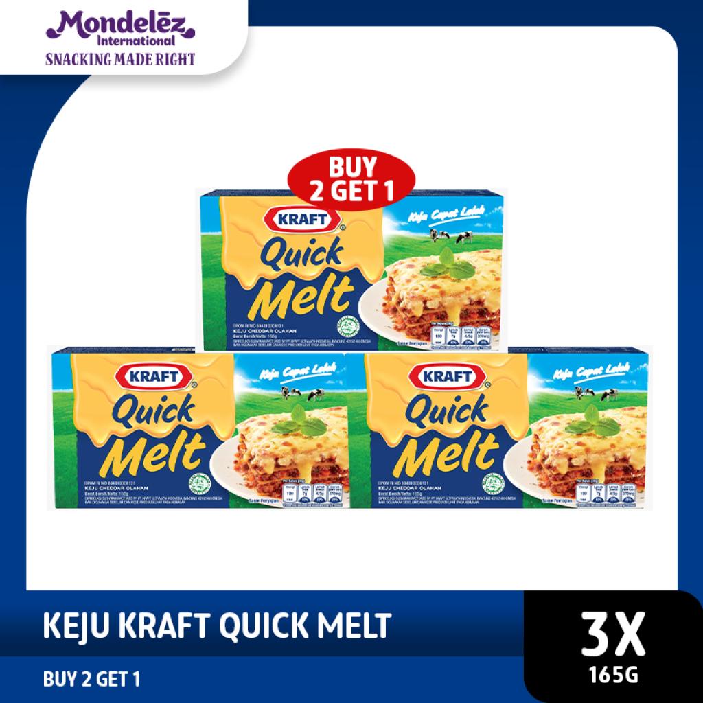 Jual Kraft Quick Melt Mozza Cheese 150g - Triple Pack | Shopee Indonesia