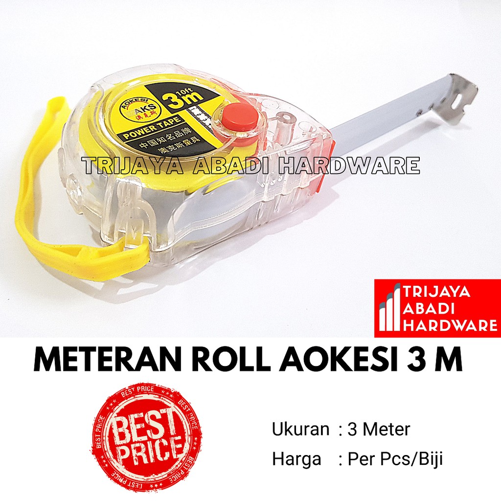 Jual Meteran roll 3m Aokesi Alat Pengukur Serbaguna | Shopee Indonesia