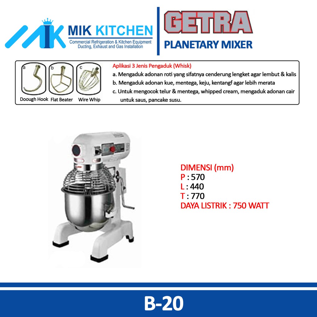 Jual GETRA B-20HJ ( Planetary Mixer ) | Shopee Indonesia