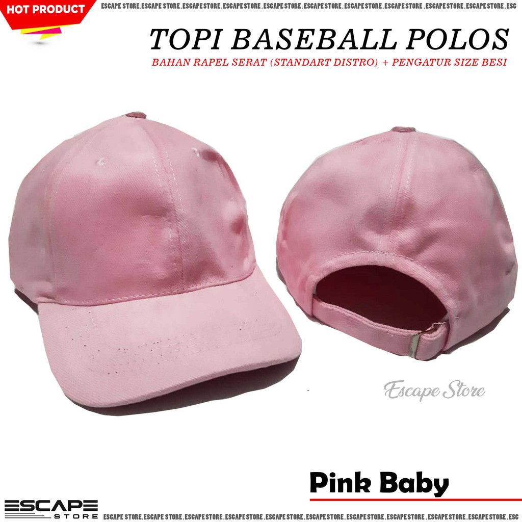 Jual Topi Baseball Polos Topi Distro Murah Topi Pria Wanita Pink Baby Shopee Indonesia