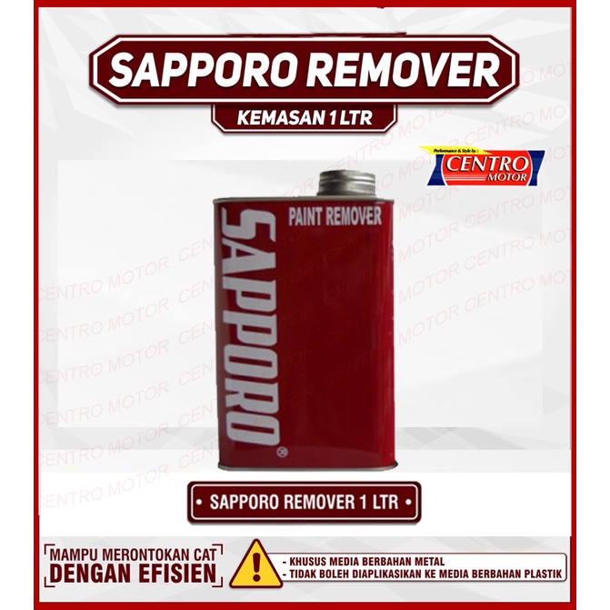 Jual SAPPORO PAINT REMOVER KEMASAN 1LITER.Efektif Merontok kan Cat pada