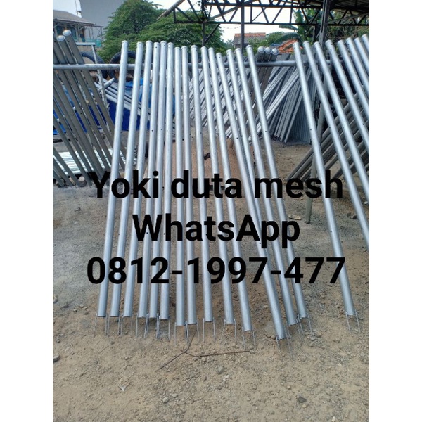 Jual Tiang Pagar BRC Hot Dip Galvanized (HDG) Tinggi 150cm,tiang Pagar ...