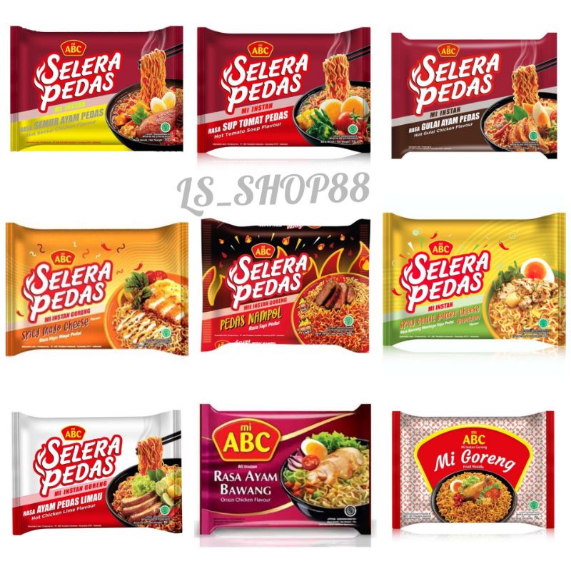 Jual Mie Abc Selera Pedas All Variant Shopee Indonesia