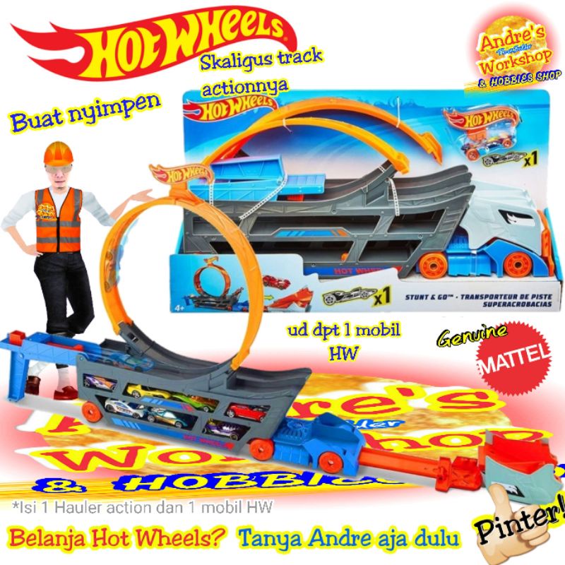 Jual Hotwheels Track Stunt Go Ori Mattel Hot Wheels Track Loop Hauler Shopee Indonesia